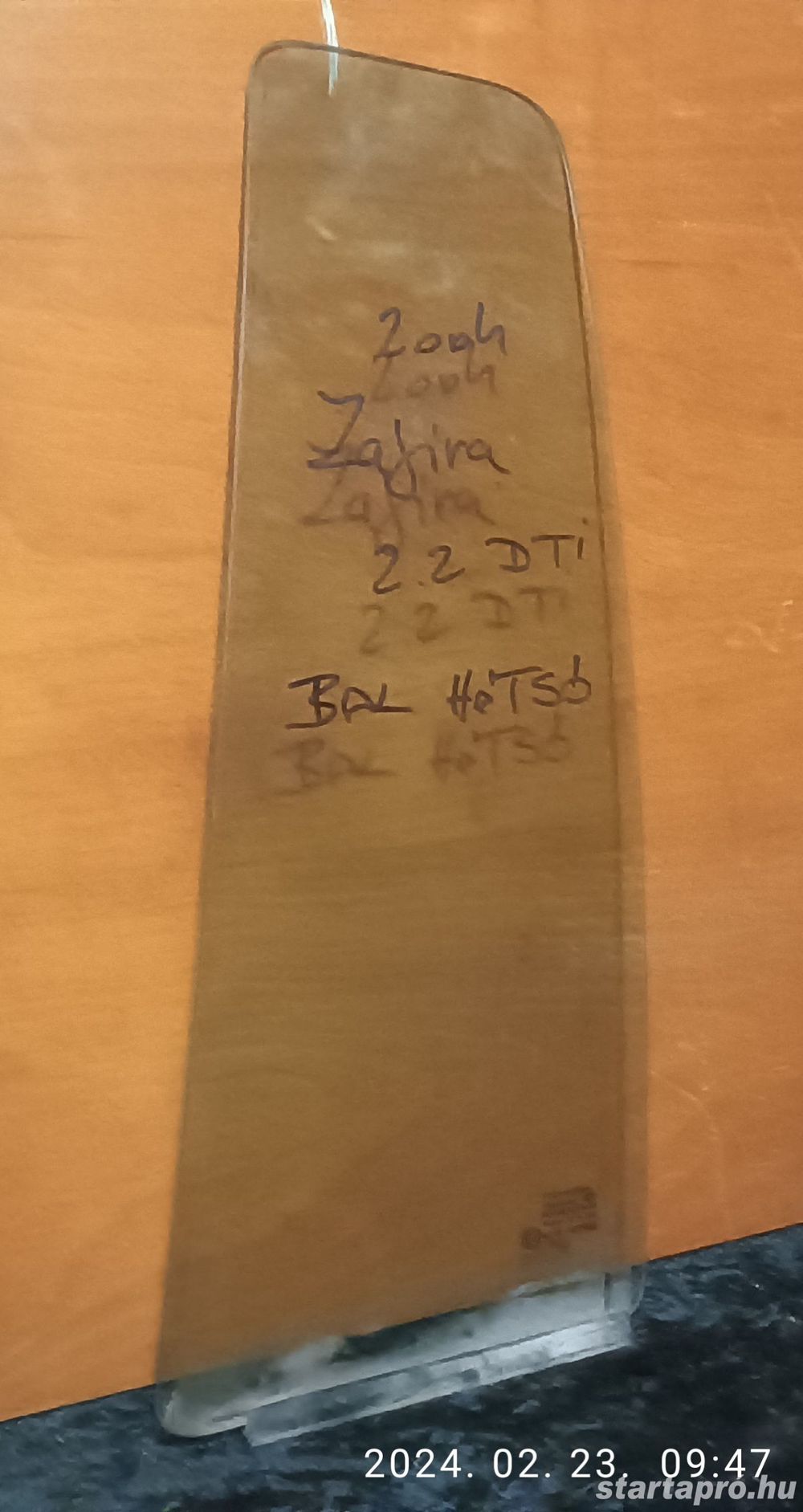 Opel Zafira 1999-2004 bal hátsó ajtó üveg