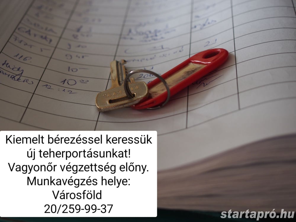 Városföldi Agrárgazdaság Zrt.- teherportás állás