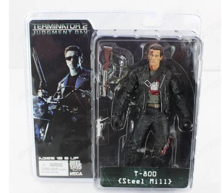 Neca Terminator 2 T-800 figura battle damaged Steel Mill bontatlan