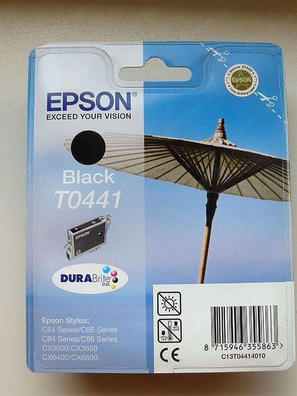 Epson T0441 fekete eredeti , epson T04414010 , epson tintapatron = 5000.-Ft