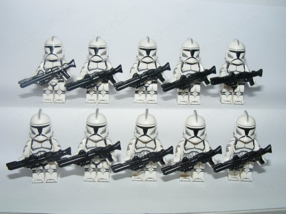 Lego Star Wars figurák Clone Trooper klón katona figura 10db fegyver ÚJ