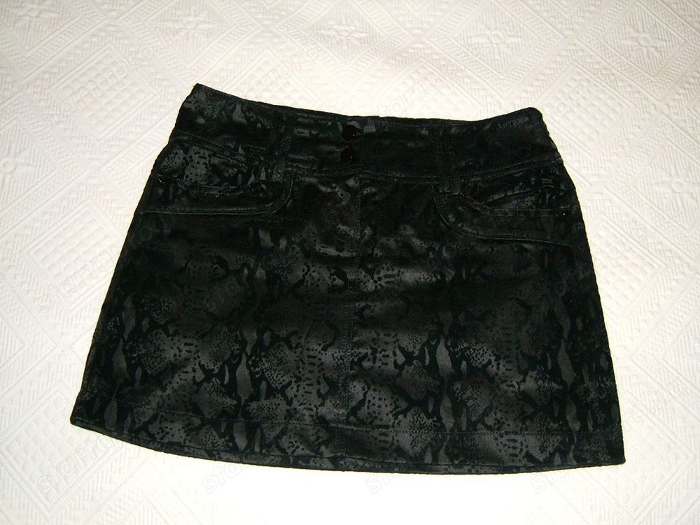 Új 2 fekete női mini szoknya,  1 Takko midi mintás, S, M , 38, 40,