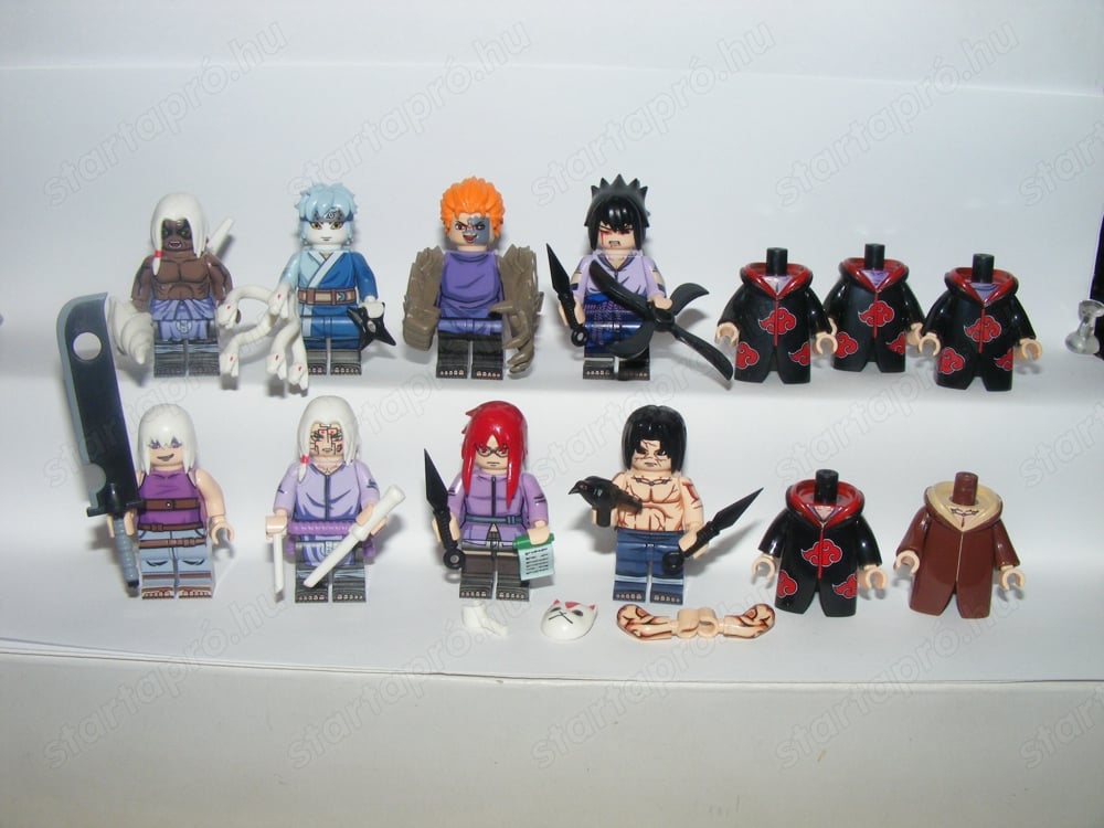 Lego Naruto figurák Jyuugo Mitsuki Suigetsu Kaguya Kimimaro Karin figura 8db ÚJ