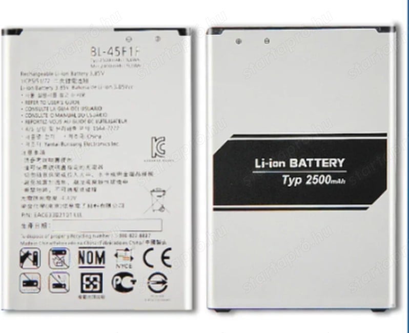 LG BL-45F1F mobiltelefon akkumulátor új fóliás 2500mAh Battery 