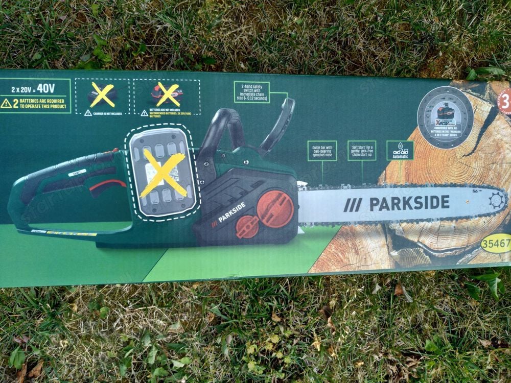 Parkside PKSA 40 akkus láncfűrész 40 Voltos (2x20 Volt) új, bontatlan, akkuk és töltő nélkül eladó