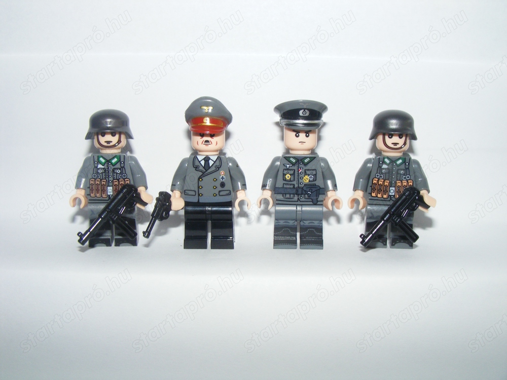 Lego 2. Világháborús német katonák Hitler + Goering vezérkar 4db katona