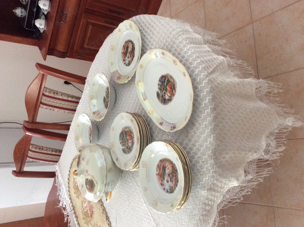 Antik étkészlet 6 személyes