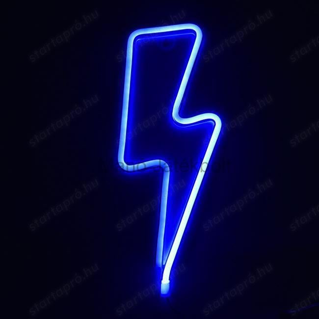 LED Neon villámkék USB 11.5x28cm