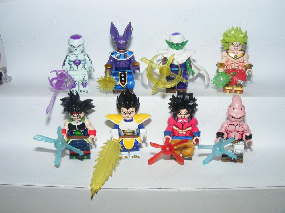 Lego Dragon Ball Z figurák Vegeta Burdock Piccolo Broli Majin Songoku ÚJ