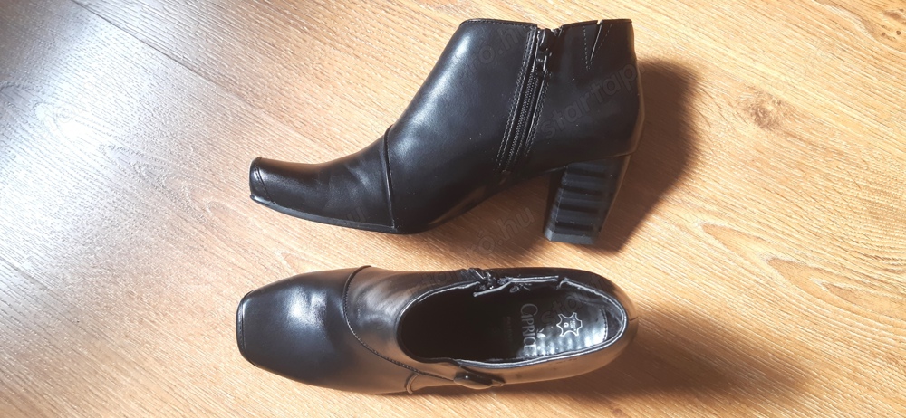 AKCIÓ! Fekete bőr, Carpice márkájú 39-es bokacsizma eladó.