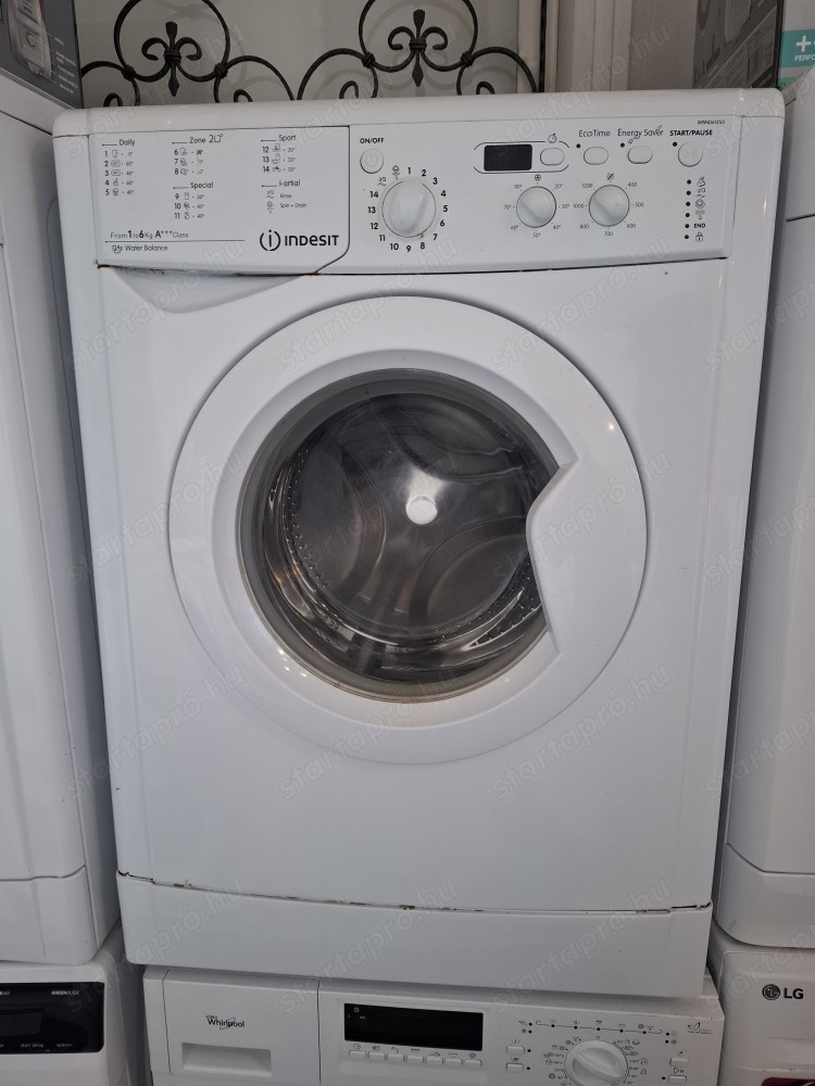 Használt Indesit IWSND 61253 Keskeny Elöltöltős Mosógép [H16062] 3 hónap garanciával