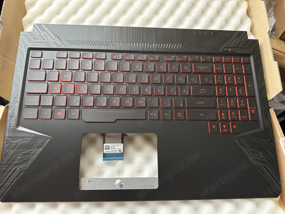  Asus FX504 FX504GD világítós magyar billentyűzet komplett 90NR00J3-R31HU1 