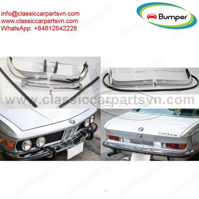 BMW 2800CS. 3.0CS. E9 bumpers (1968-1975) by stainless steel new 