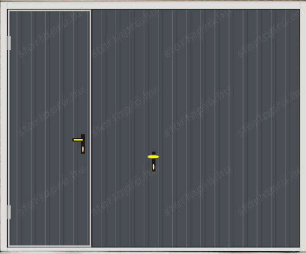 Garázskapu Prémium, évvégi hajrá, B,AJ, H, FÉNY, s szürke, SZIG, SzEBB+ - AK, KM, 250 220 falnyílás 