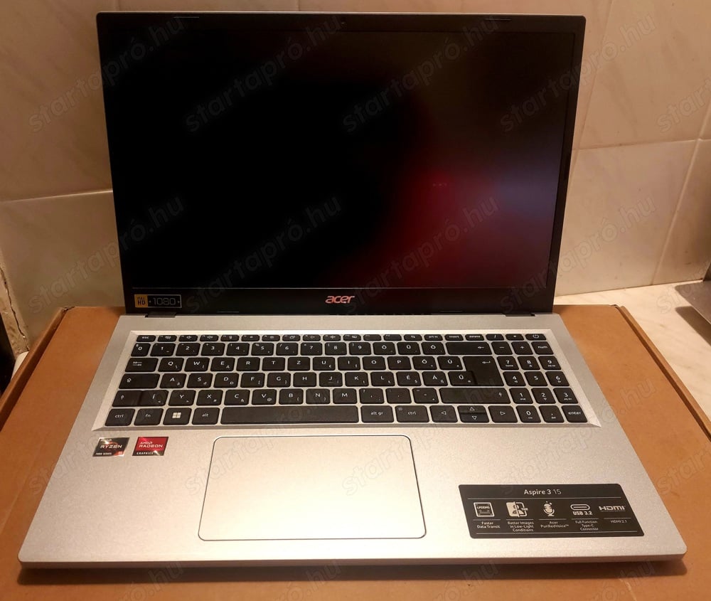 Acer Aspire 3 A315 AMD Ryzen 5 7520U 4mag 8Gb 512GB SSD 15.6" FHD AMD Radeon Graphics  Dobozos.