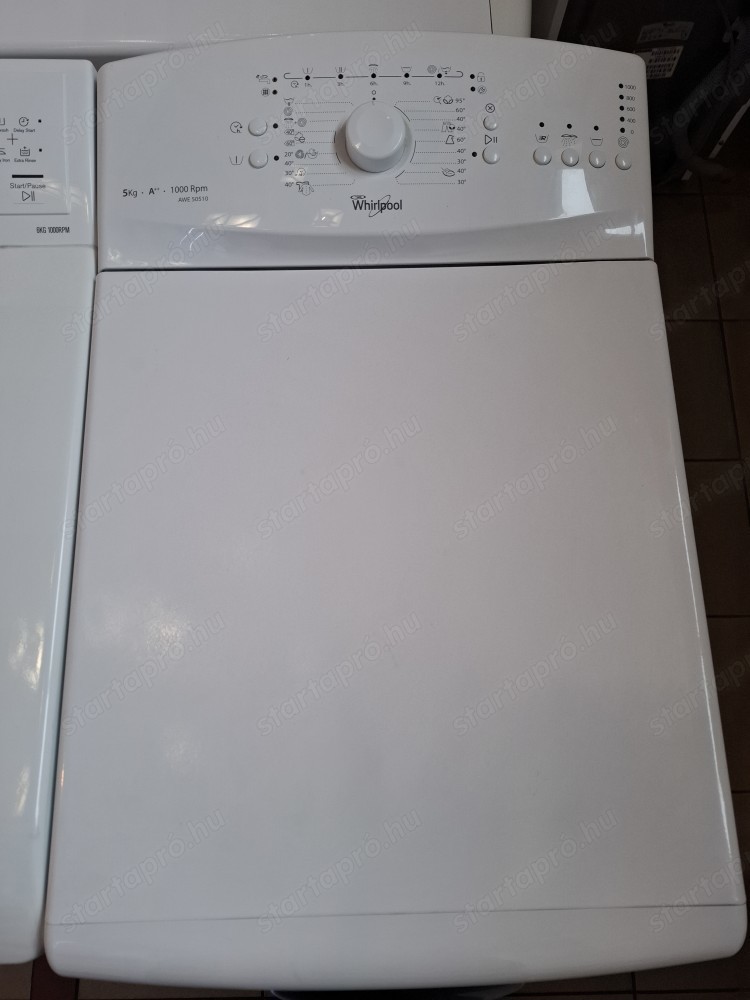 Felújított Whirlpool AWE 50510 Felültöltős Mosógép [HFV690] 6 hónap garanciával