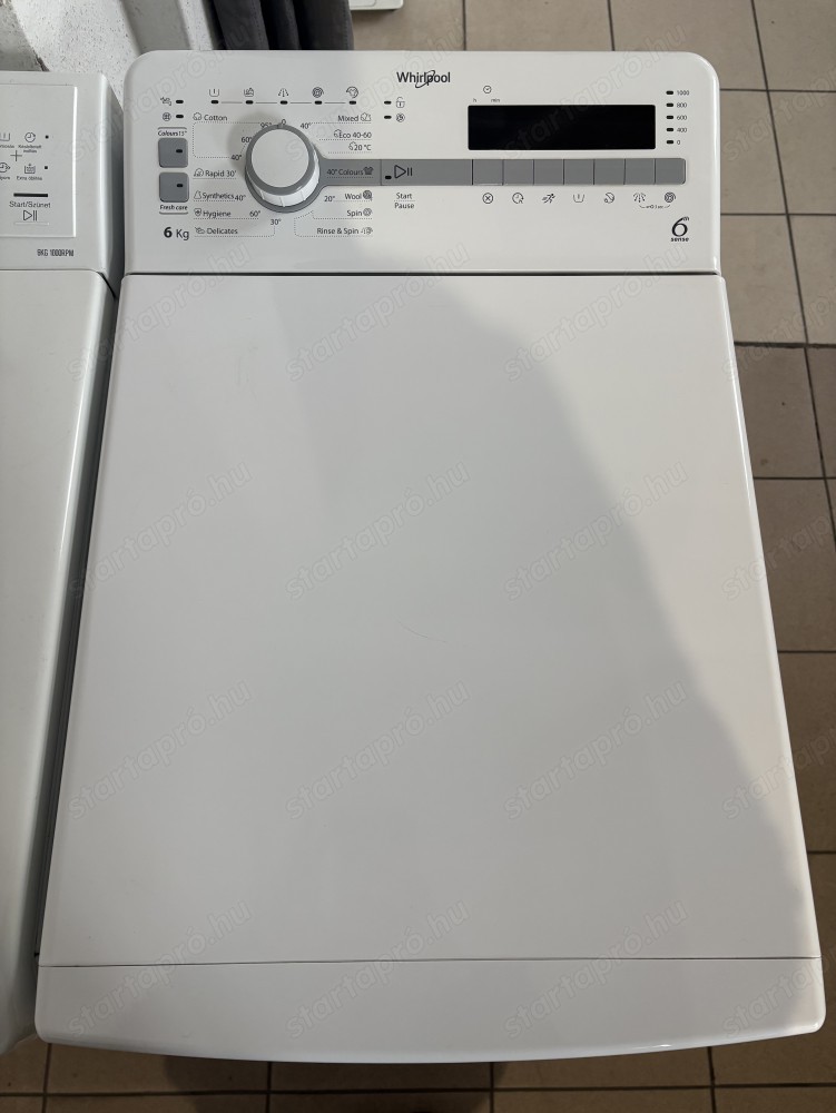 Használt Whirlpool TDLR 6040S EU N Felültöltős Mosógép [H16554] 3 hónap garanciával