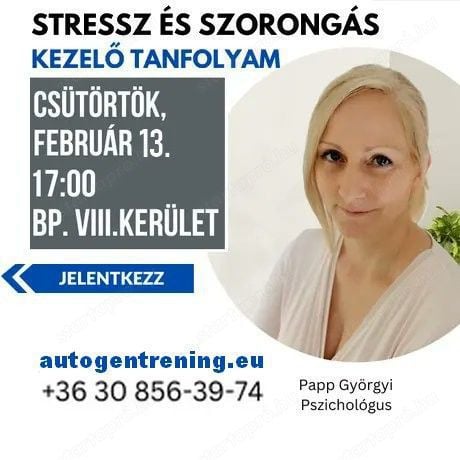 Stressz és szorongás kezelő tanfolyam