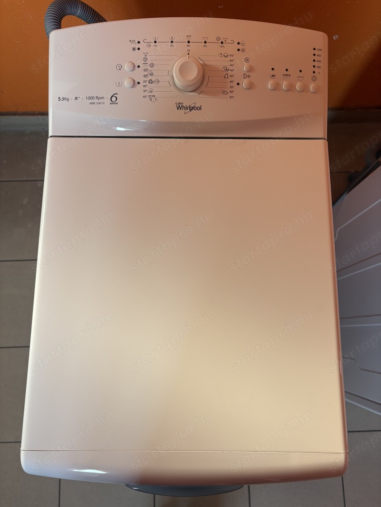 Használt Whirlpool AWE 55610 Felültöltős Mosógép [KH183] 3 hónap garanciával