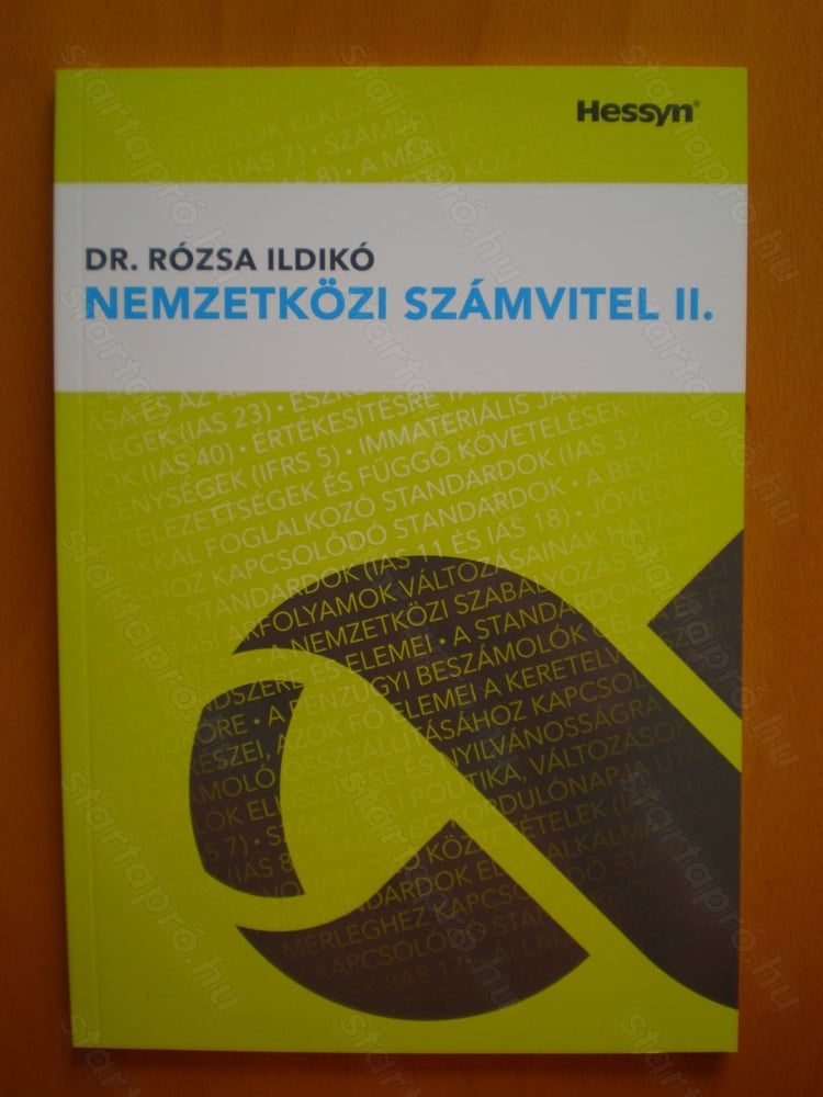 Dr. Rózsa Ildikó: Nemzetközi számvitel II. - ÚJ ÁLLAPOTÚ KÖNYV!