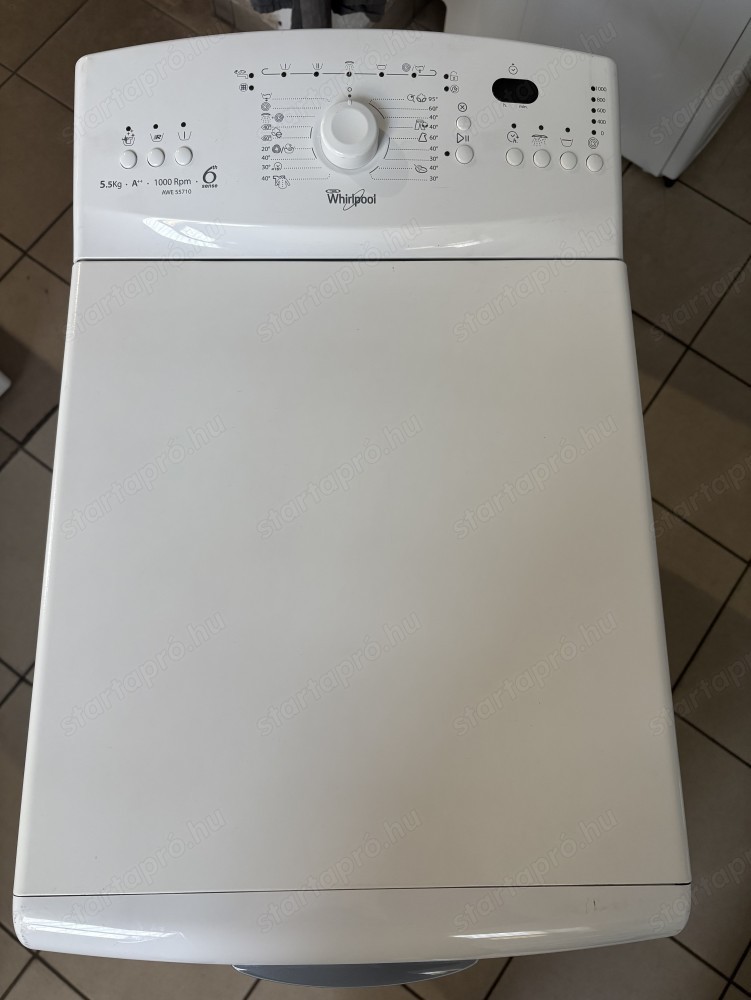 Felújított Whirlpool AWE 55710 Felültöltős Mosógép [HFV710] 6 hónap garanciával