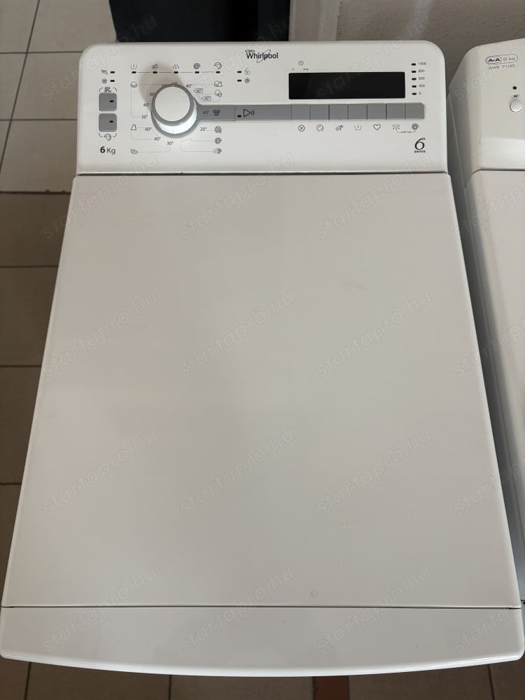 Felújított Whirlpool TDLR 60111 Felültöltős Mosógép [HFV712] 6 hónap garanciával