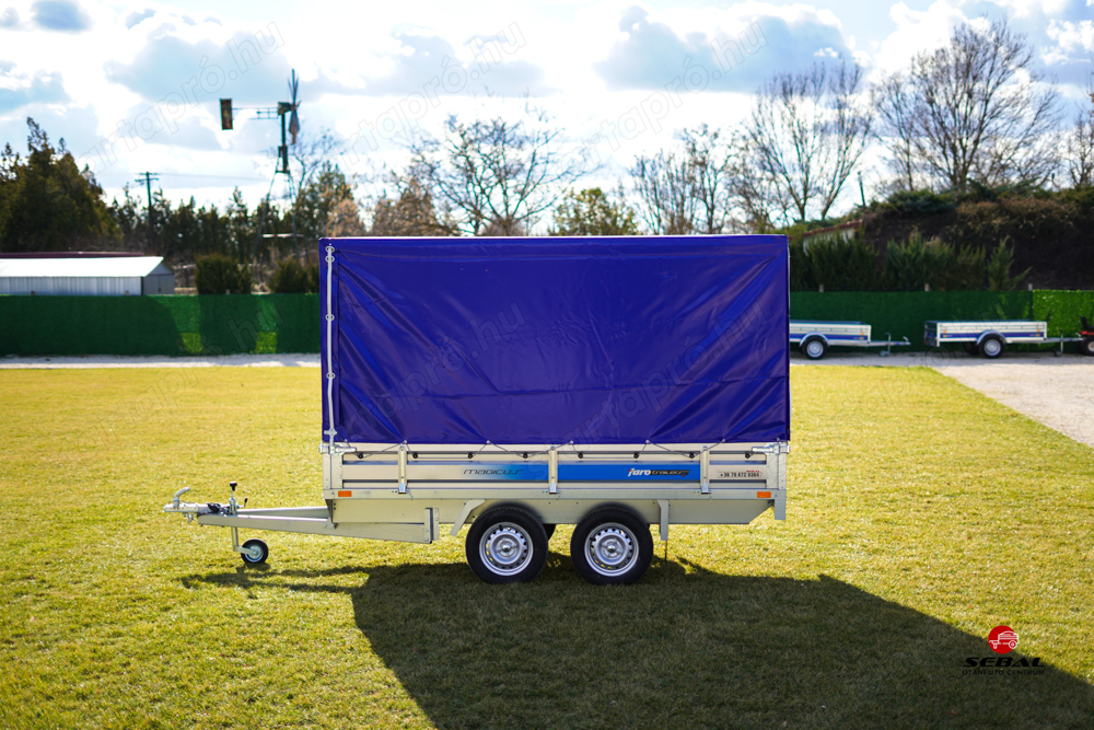 Új SEBAL - MAGICUS 300 (300 x 150 cm, 750 kg)ALSÓKEREKES utánfutó 160 cm-es ponyvaszettel 