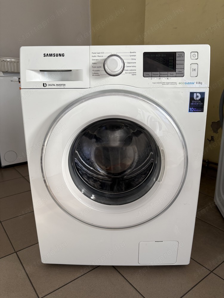 Felújított Samsung WF80F5E5U4W LE keskeny előltöltős mosógép [HFV719] 3-6 hónap garanciával