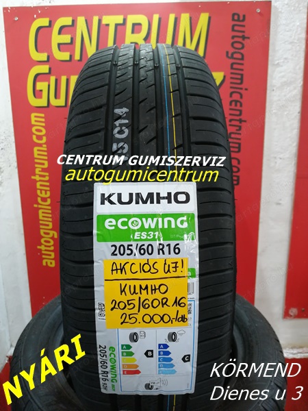 Kumho nyári új gumik