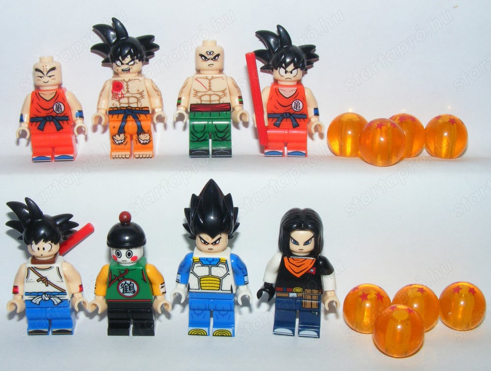 Lego Dragon Ball Z Anime figurák Songoku Android 17 Violet Krillin figura ÚJ