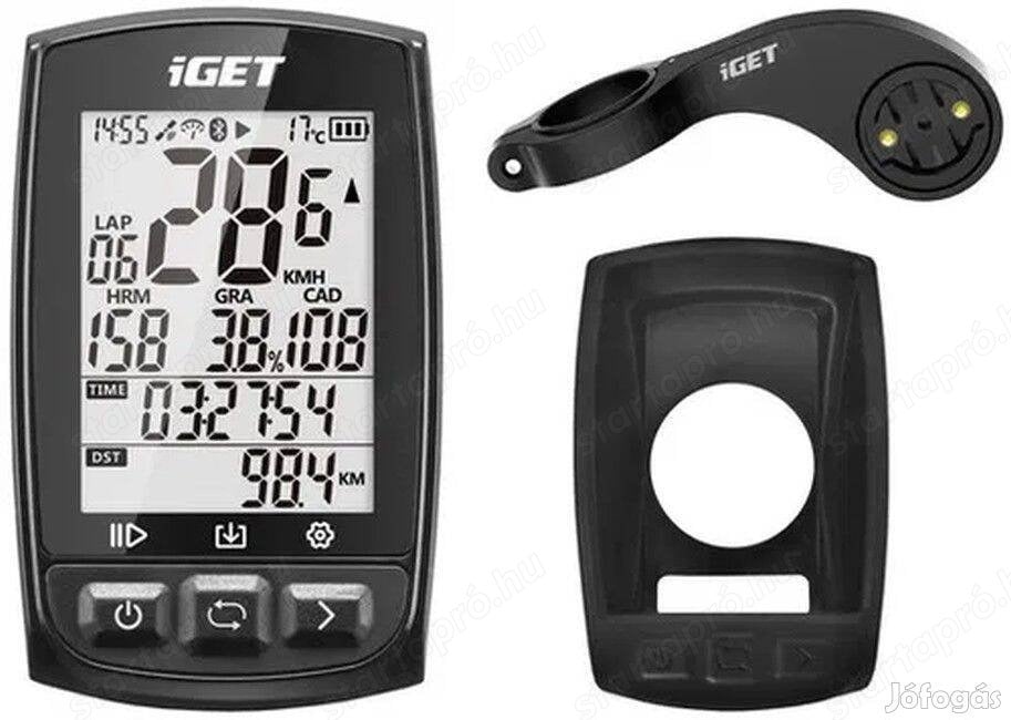 iget C210 GPS kerékpáros komputer és AC200 távtartó és AS210 tok bontatlan 