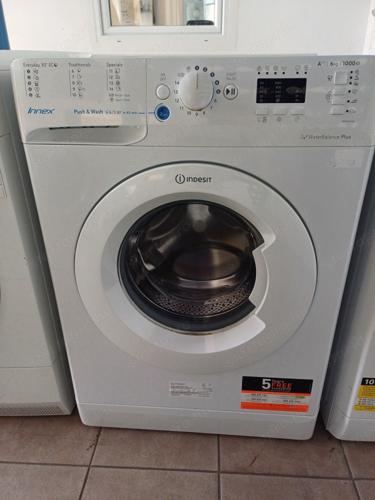 Használt Indesit BWSA 61053 W EU Keskeny Elöltöltős Mosógép [H16675] 3-6 hónap garanciával