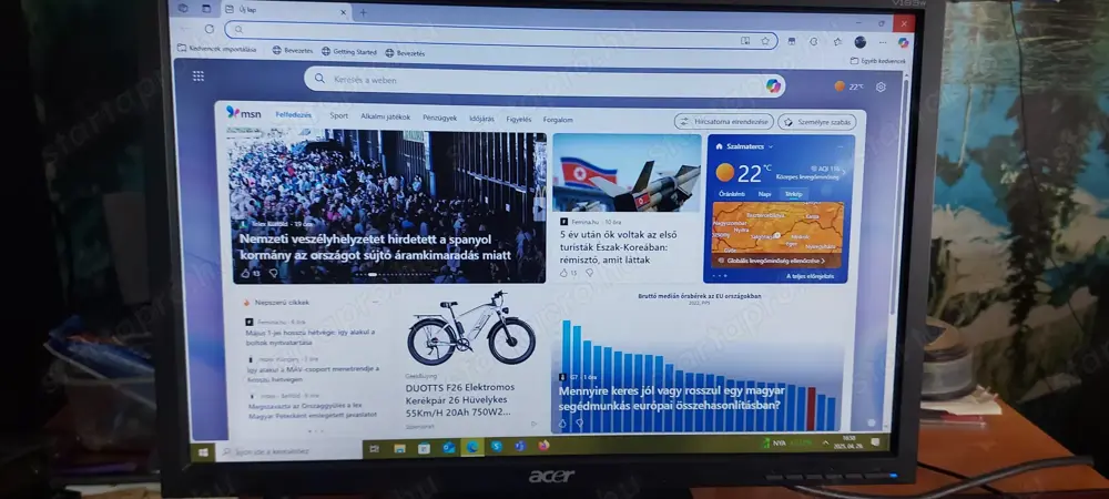Eladó Acer Monitor 