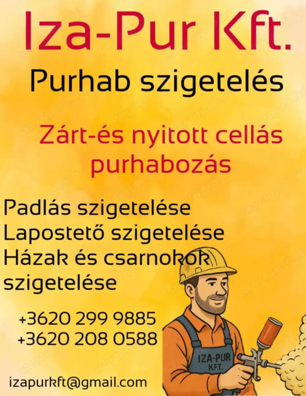 Purhabszigetelés Purhabszigetelés