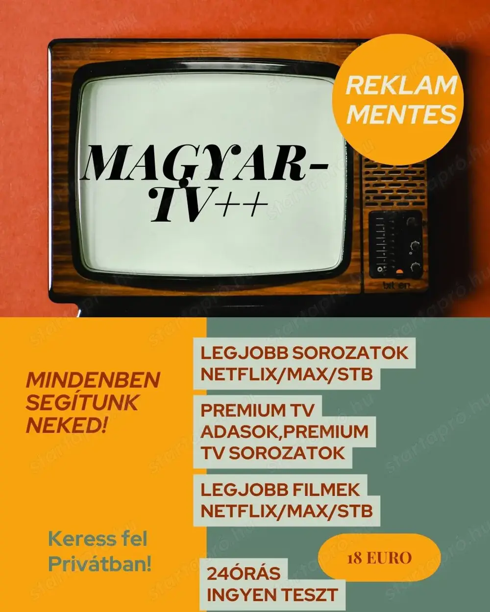 1200+ csatornás Magyar IPTV külföldre Magyarországra(PREMIUM)  Netflix, HBO, sport, Disney+. filmek!