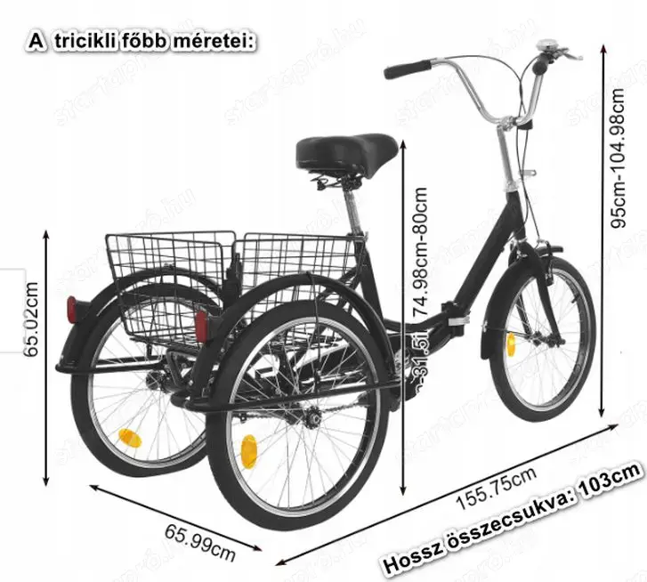 2025-ös háromkerekű kerékpár ár alatt eladó Összecsukható! 2025-ös háromkerekű kerékpár ár alatt eladó Összecsukható!