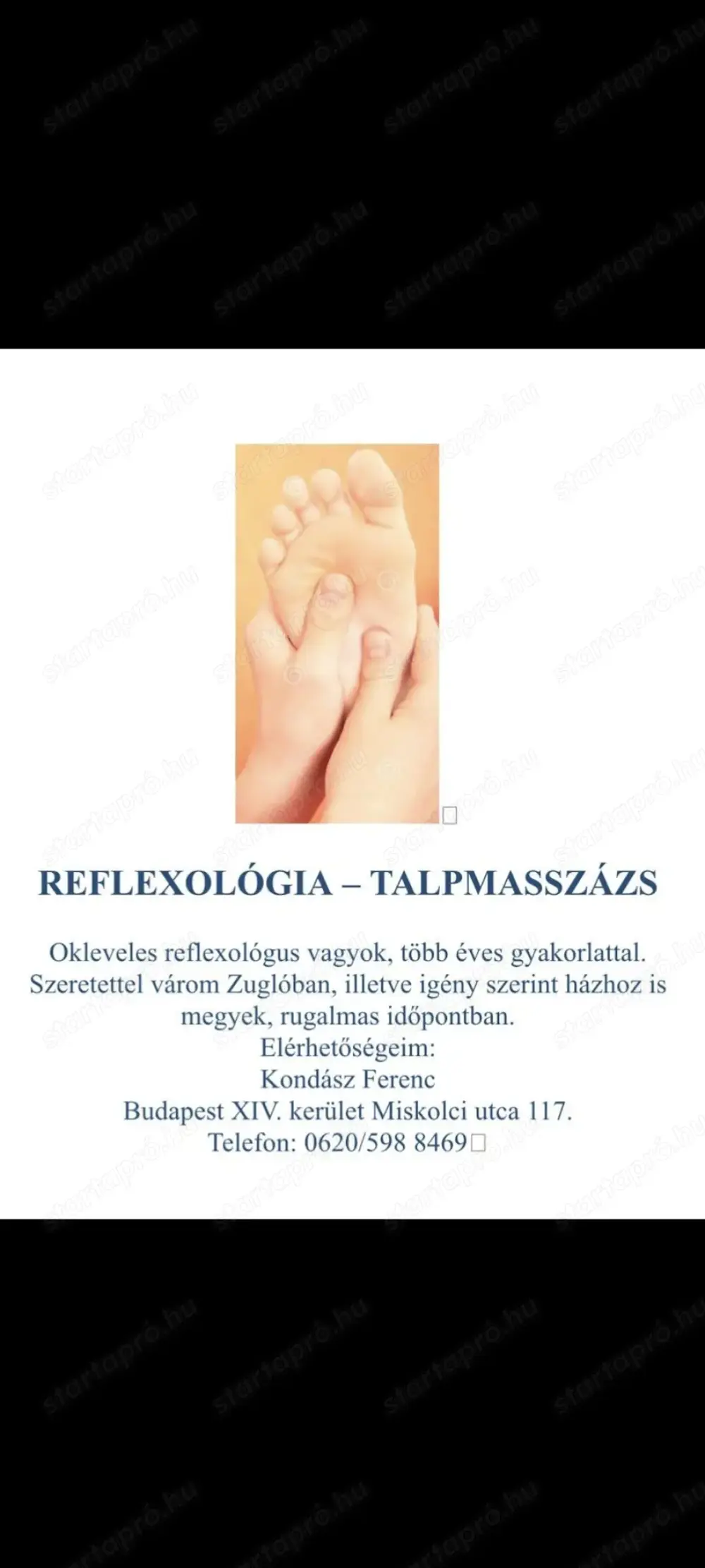 Reflexologia talpmasszázs Reflexologia talpmasszázs