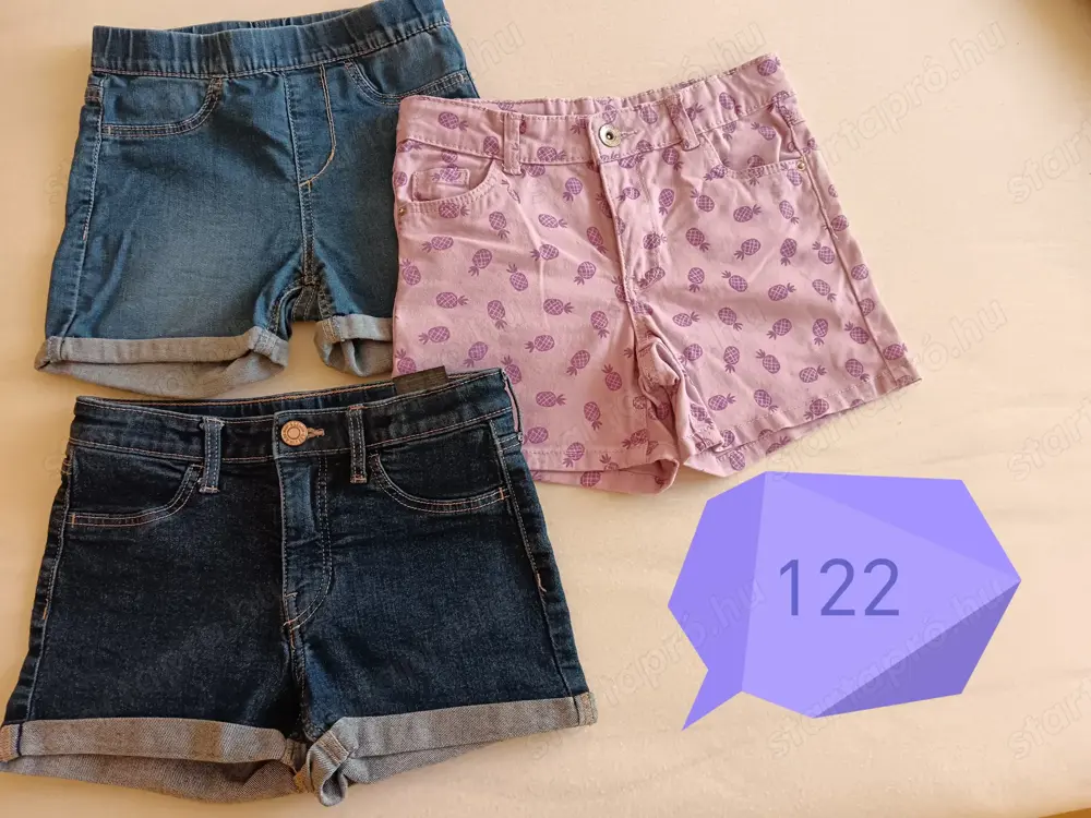 Gyerek lány nyári sort, rövidnadrág, nadrág -  104, 110, 116,122, 128-as 