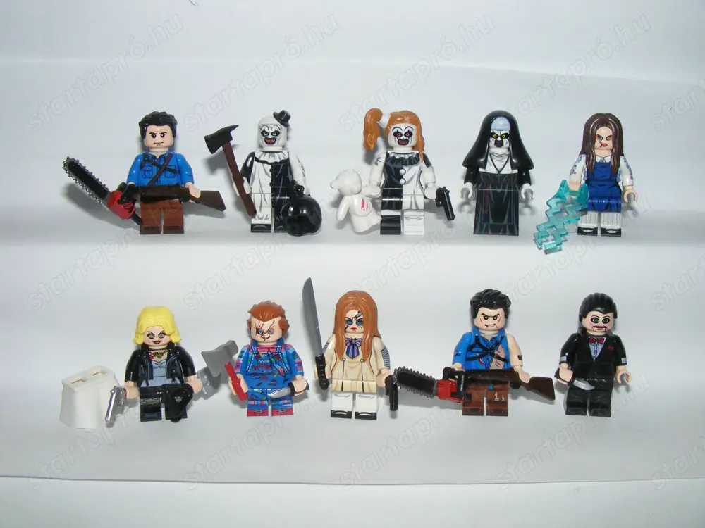 Lego Horror Halloween figurák Bohócrém Ash Chucky Noun M3gan figura 10db ÚJ