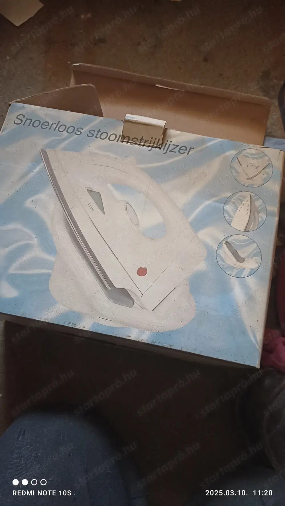 Vasaló fehér gözölös 