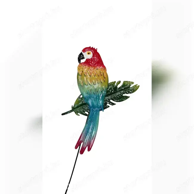 Fém papagáj leszúrható kerti dísz   dekoratív kültéri díszítés