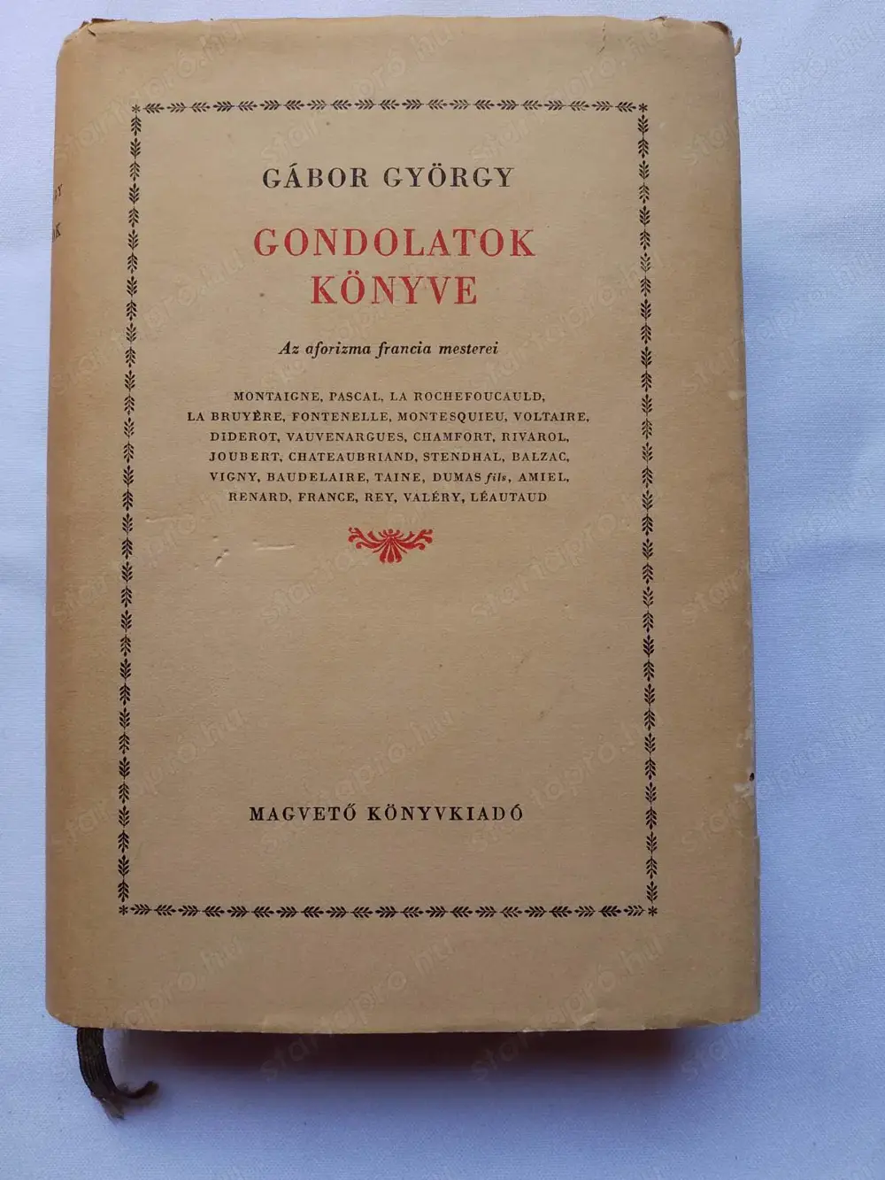 Az aforizma francia mesterei   Gondolatok Könyve   könyv
