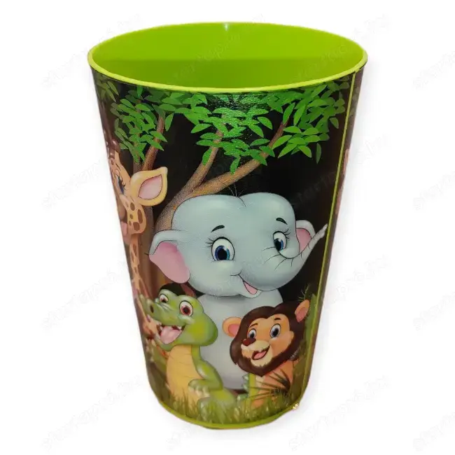 Dzsungel mintás műanyag pohár 340 ml