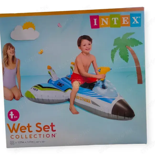 Intex vadászrepülő vízipisztolyos matrac gyerekeknek   kék