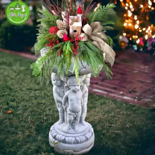 Fagyálló virágtartó angyalokkal