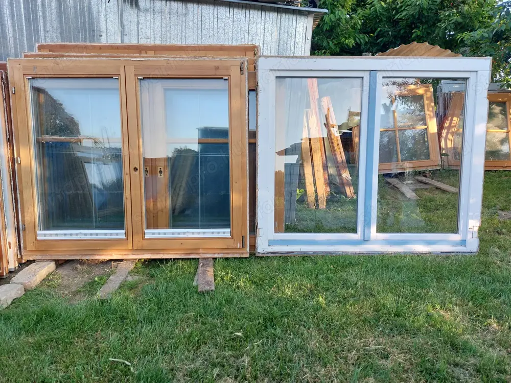 2 db fa 2 réteg üveg bukó-nyiló hőszigetelt sz;142 m;128 kép szerinti állapot  45 ezer ft db ha egyb