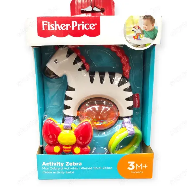Fisher-Price tapadókorongos zebra babajáték   3 hónapos kortól