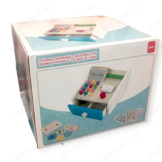 Oktató pénztárgép játék gyerekeknek   játékpénzzel és kiegészítőkkel