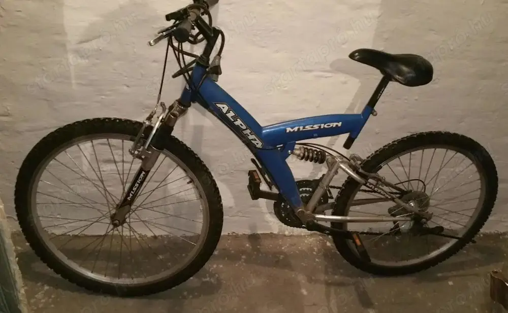  Szép hibátlan tiszta Mountain bike 26' -os bicikli Alu Mission MTB Kerékpár, Összteleszkópos!