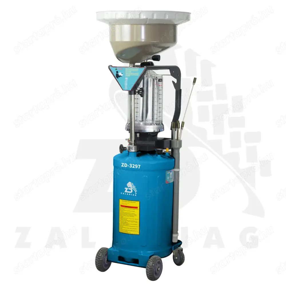 Pneumatikus olajleeresztő és leszívó tartály